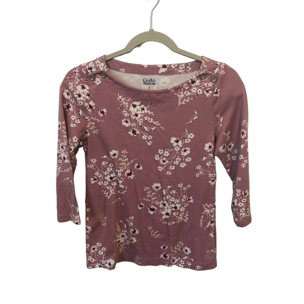Croft & Barrow floral blouse size S